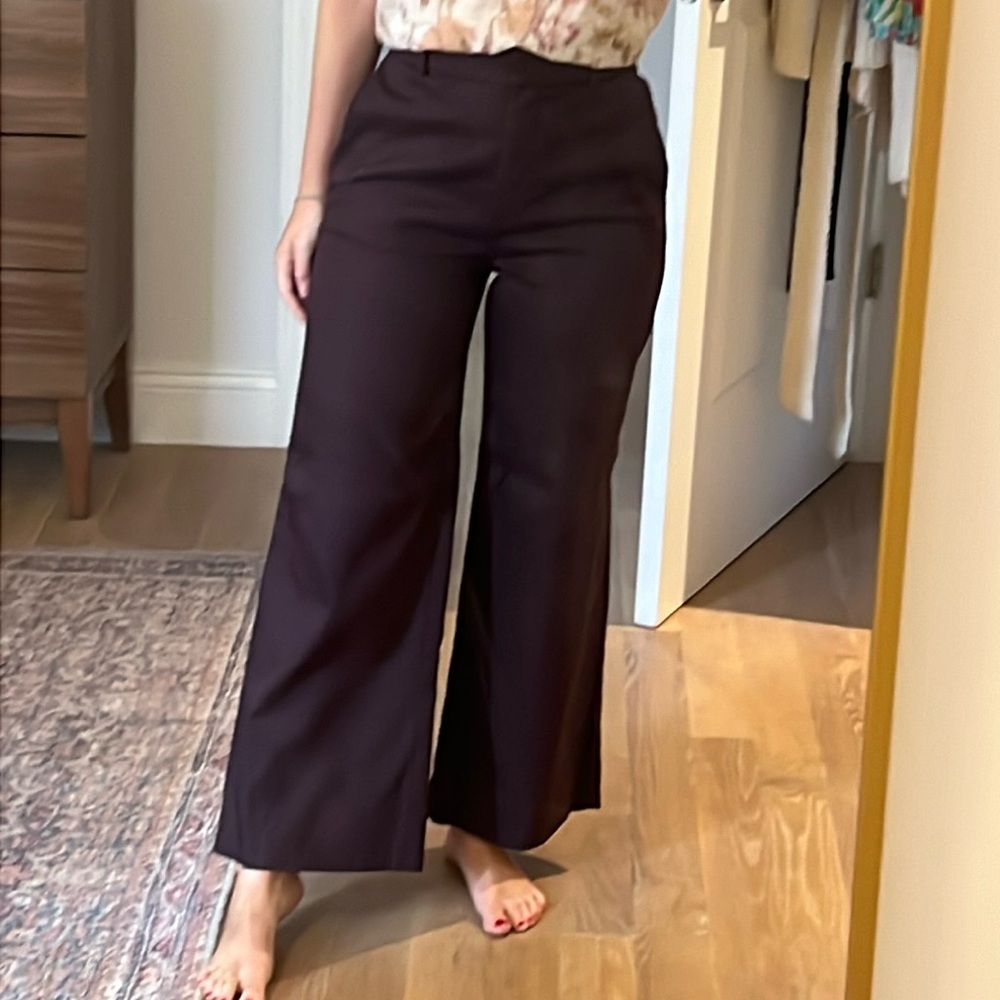 Wide leg cropped pants